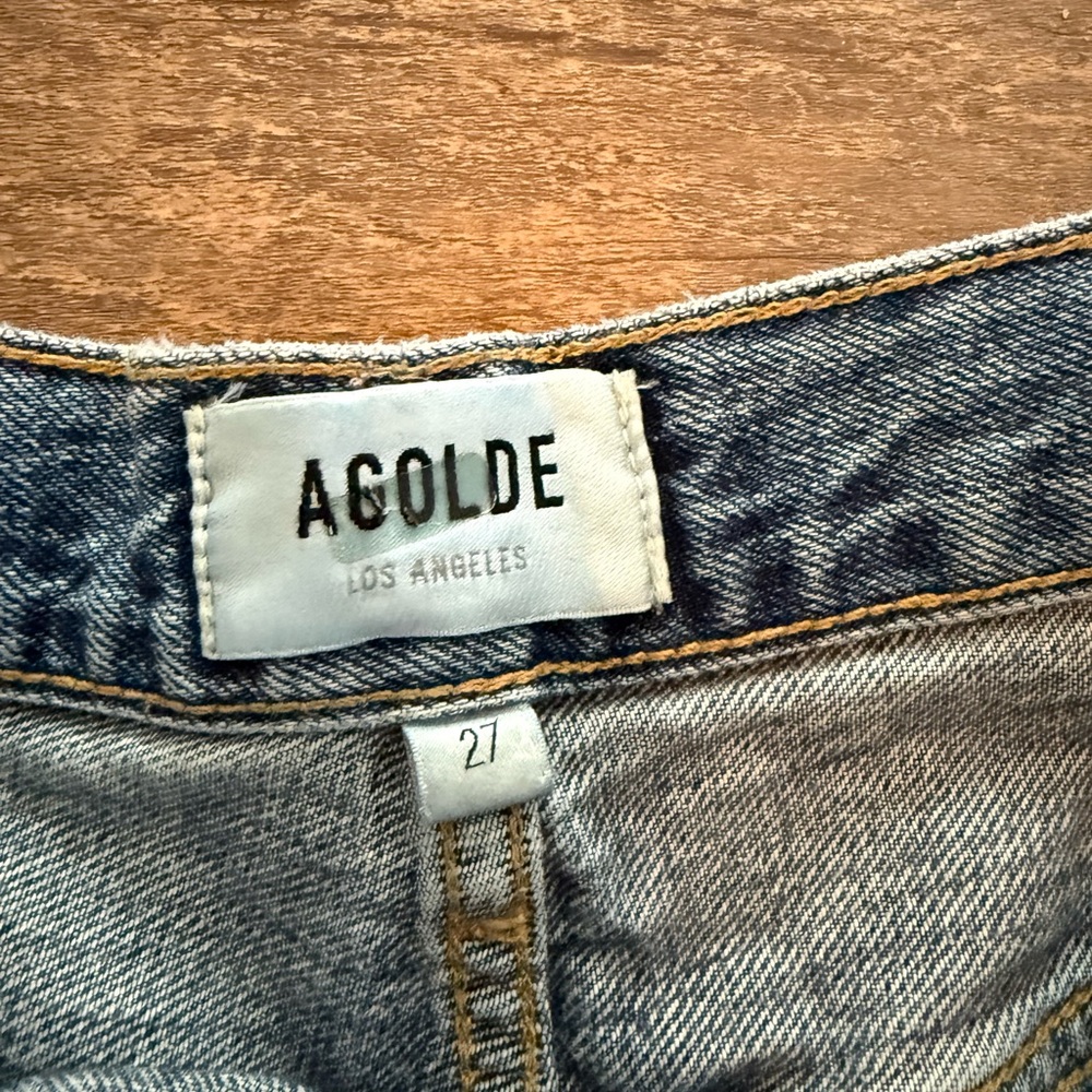 Agolde Riley High Rise Straight Crop - Picture 5 of 8